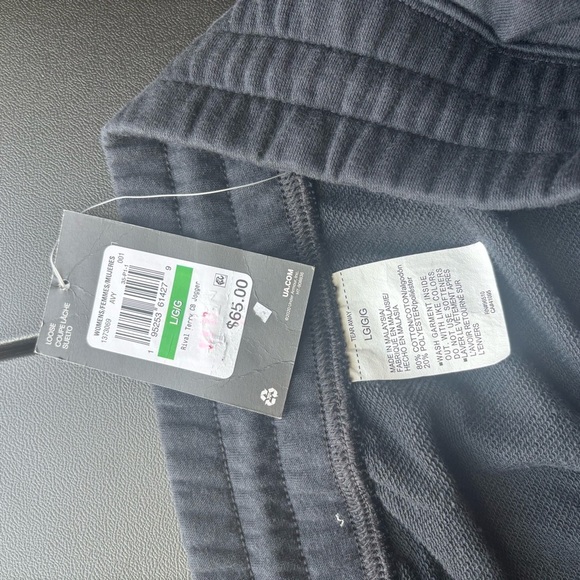 Women’s Under Armour Black Jogger Sweatpants with White Stripe – Size L - Picture 6 of 6